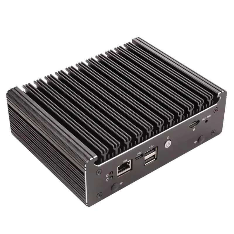 Topton Solid Fanless Firewall Mini PC Intel N100 Pentium N6005 4 LANs i226-V 2.5G DDR4 COM USB-C pfSense OPNsense ESXi Computer