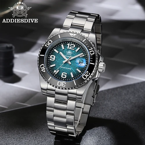 Imagen 2 del producto ADDIESDIVE 41mm Reloj de buceo para Hombre AD2513 200M resistente al agua BGW9 Reloj deportivo superluminoso de lujo Reloj de cuarzo para Hombre