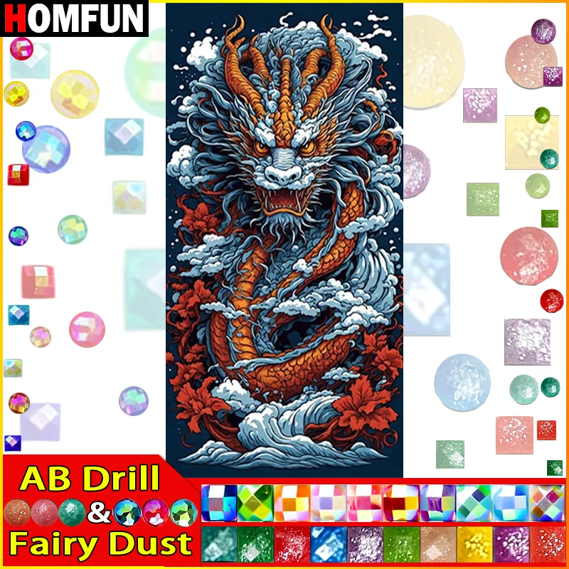 HOMFUN Fairy Dust AB Diamond Painting Full Square/Round Drill 5D DIY 