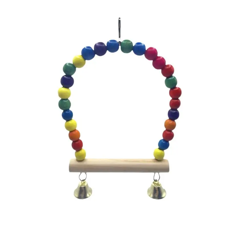 Image 7: Jouets d'escalade pour oiseaux, accessoires de cage à oiseaux, balançoire colorée pour oiseaux, échelle nuage, station d'escalade, balançoire à poteau, jouets à mâcher pour oiseaux
