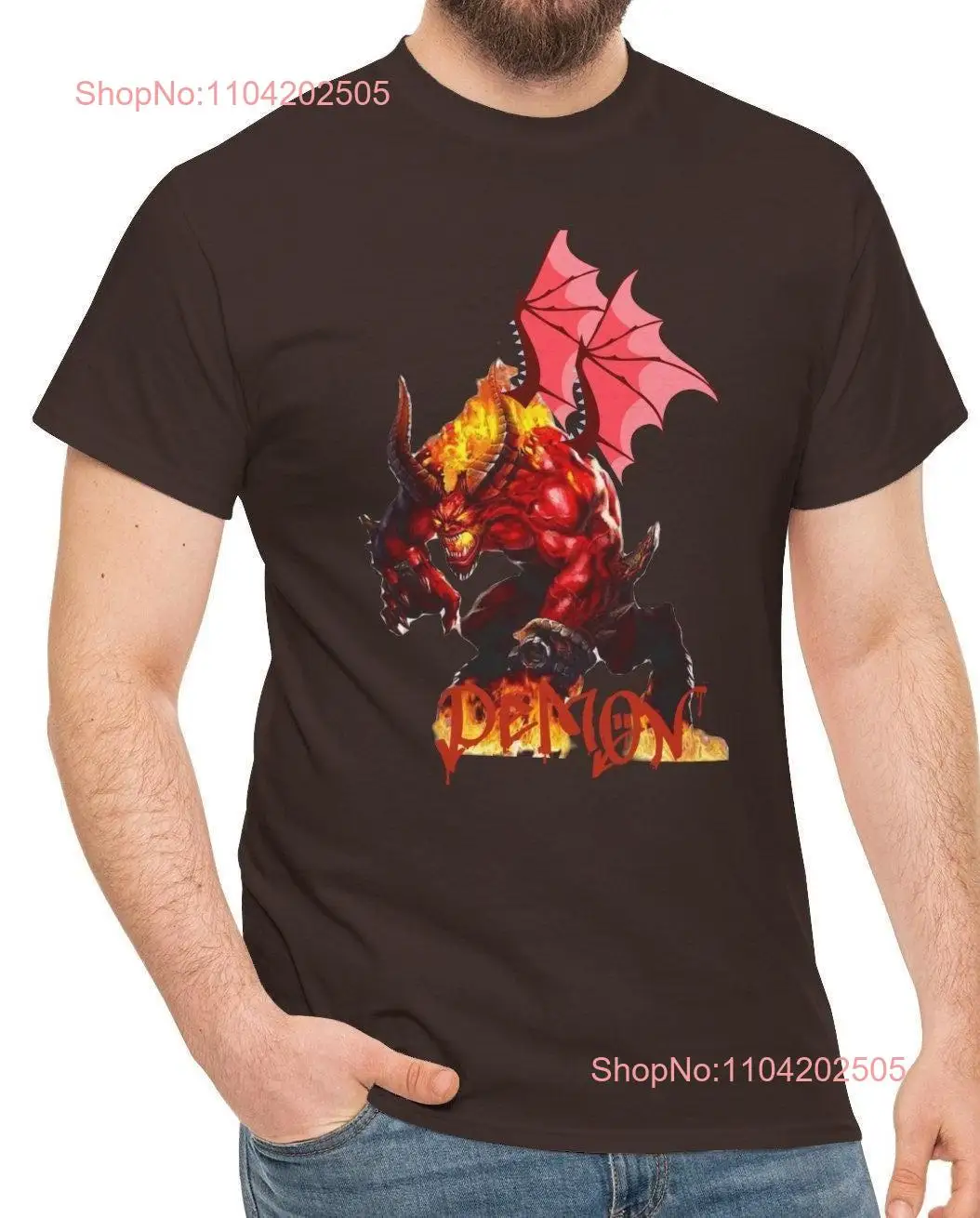 Heavy Cotton T Shirt furious demon DTG with Unique Design attractive printing technique for buyers looking original gifts