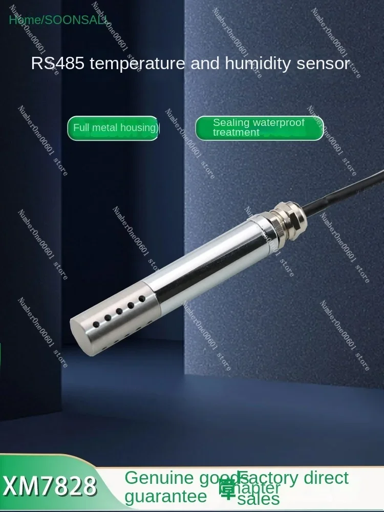 Temperature and Humidity Sensor  Stainless Steel RS485 Module  Waterproof Transmitter High Temperature Resistant Probe