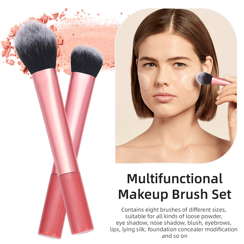 8PCS Makeup Brushes Set Professional Super Soft Cosmetics Foundation Blush Eyeshadow Contour Detail Blending Brush Beauty Tool