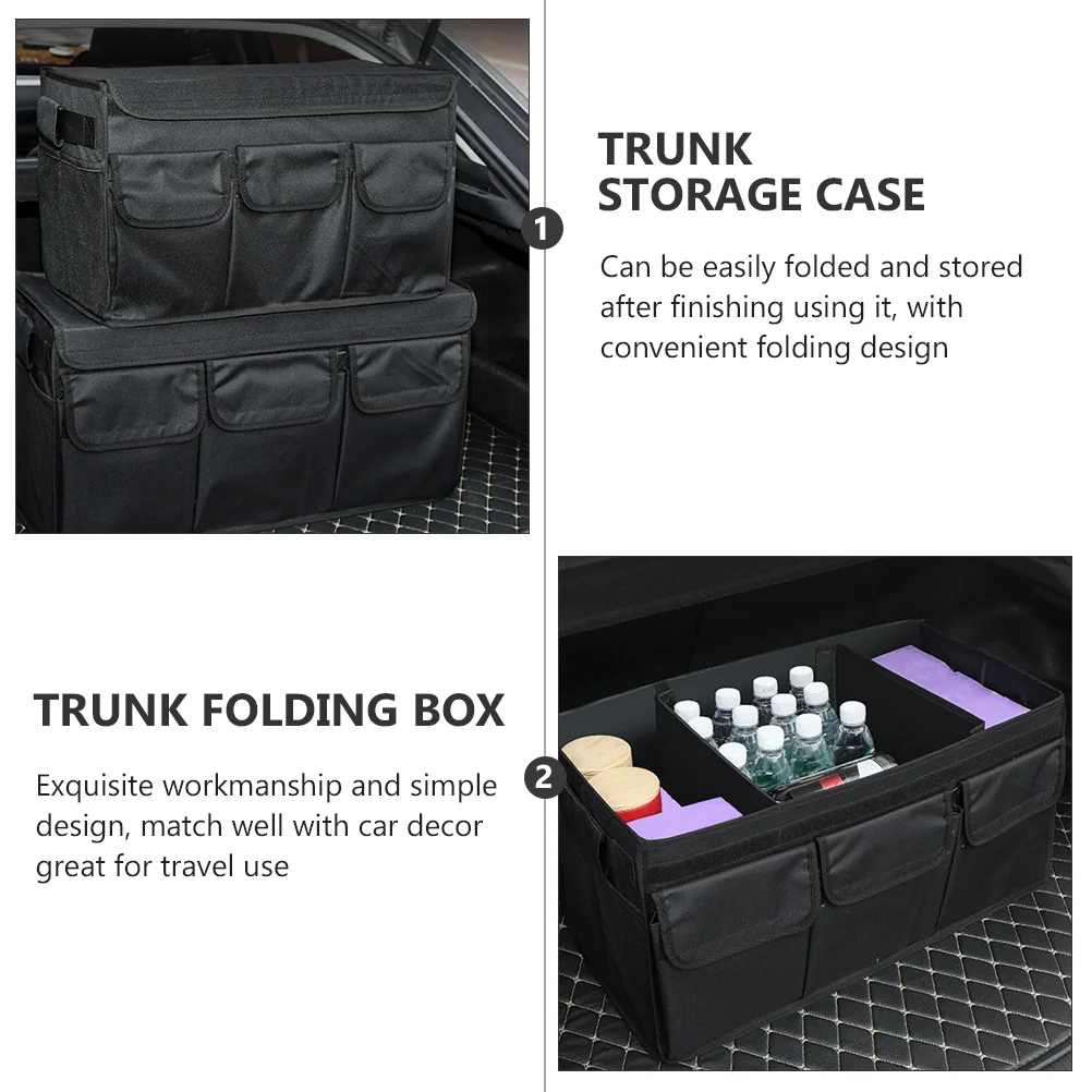 

Car Trunk Storage Organizer Durable Waterproof Oxford Cloth Large Capacity Folding Trunk Box Portable for Travel Home Use