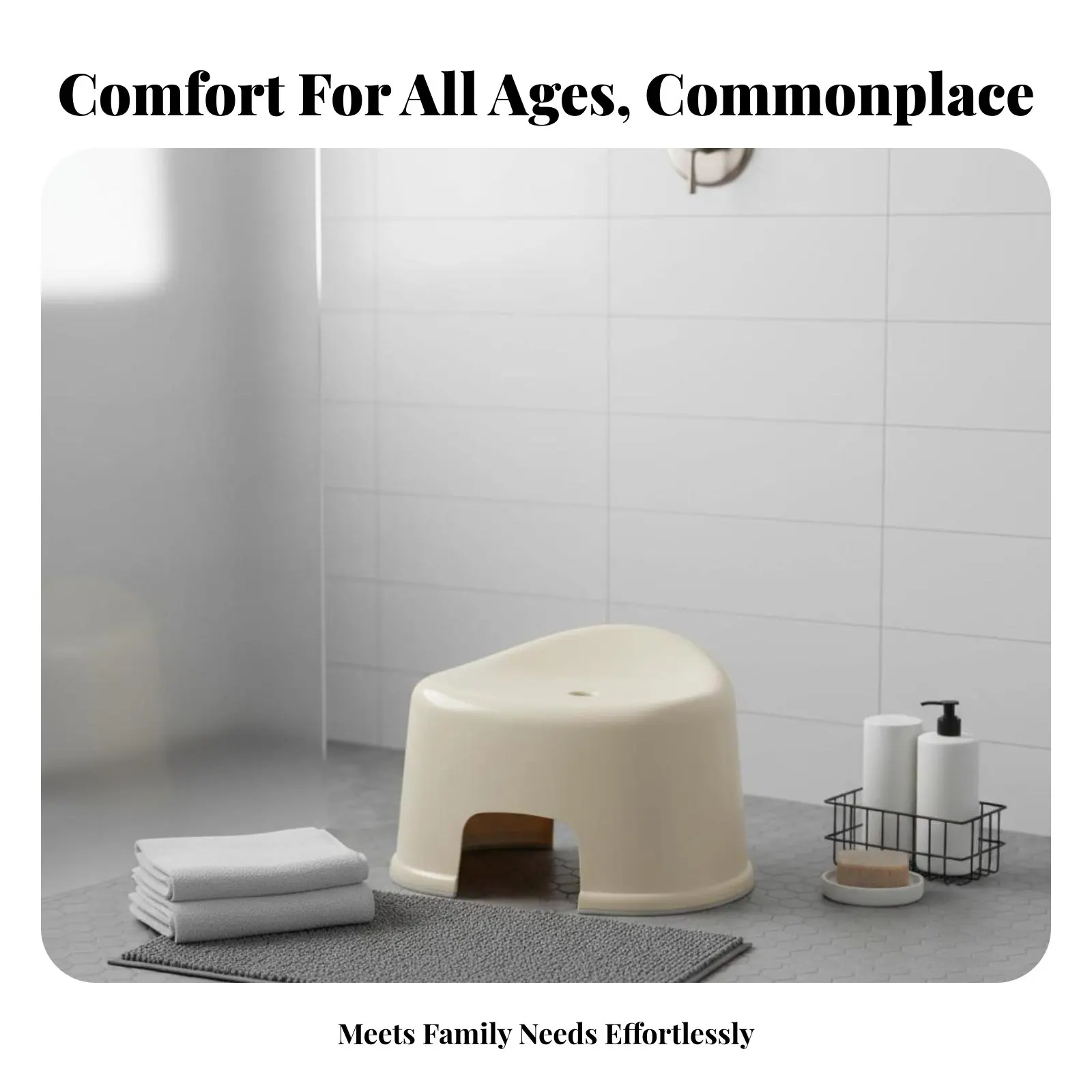 

Non-Slip Bath Chair Multi-Functional Shower Stool Space-Saving Design Lightweight for Elderly, Post-Surgery Patients