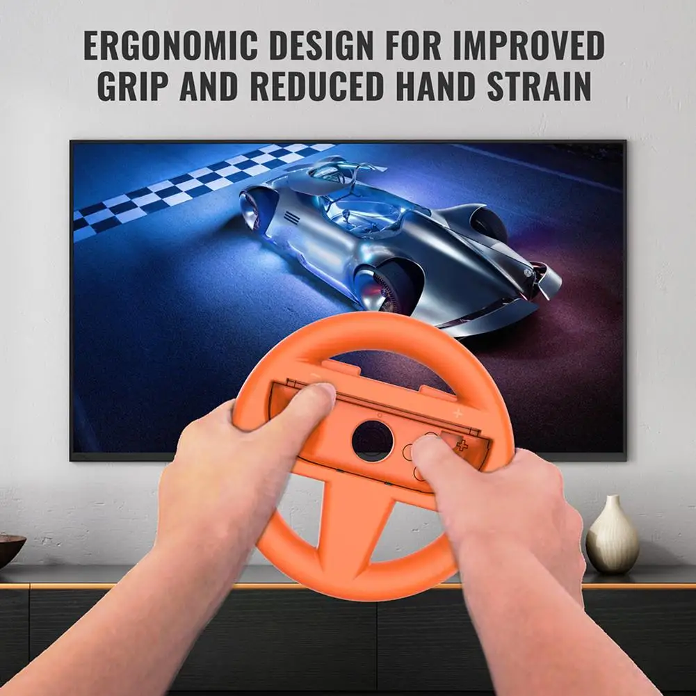 2 حزمة عجلات القيادة لنينتندو سويتش 2 JoyCon وحدات تحكم عجلات السباق لماريو كارت 8 ديلوكس الأسرة استخدام الملحقات V9F3