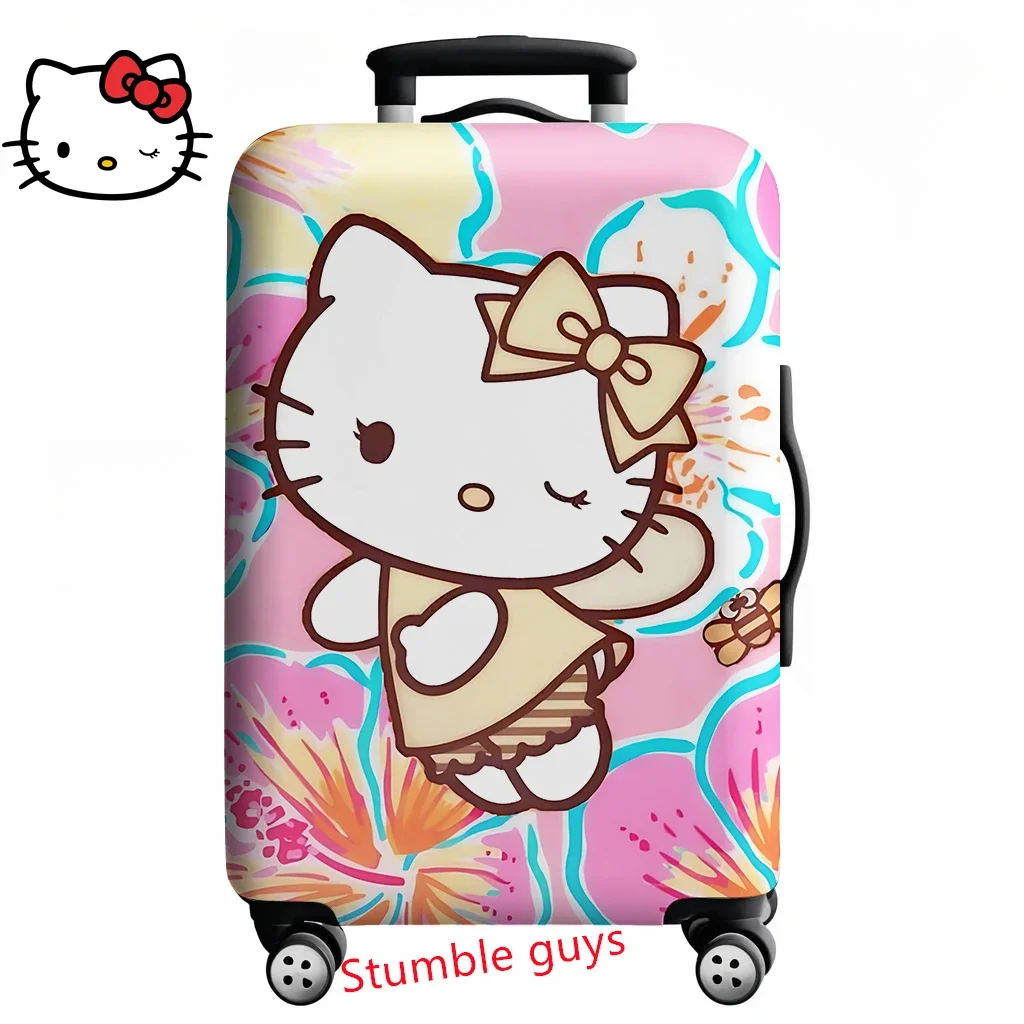 

Kawaii Hello Kitty Luggage Cover Fits 18-32 Inch Suitcases Anime Fan Must Have Travel Protector