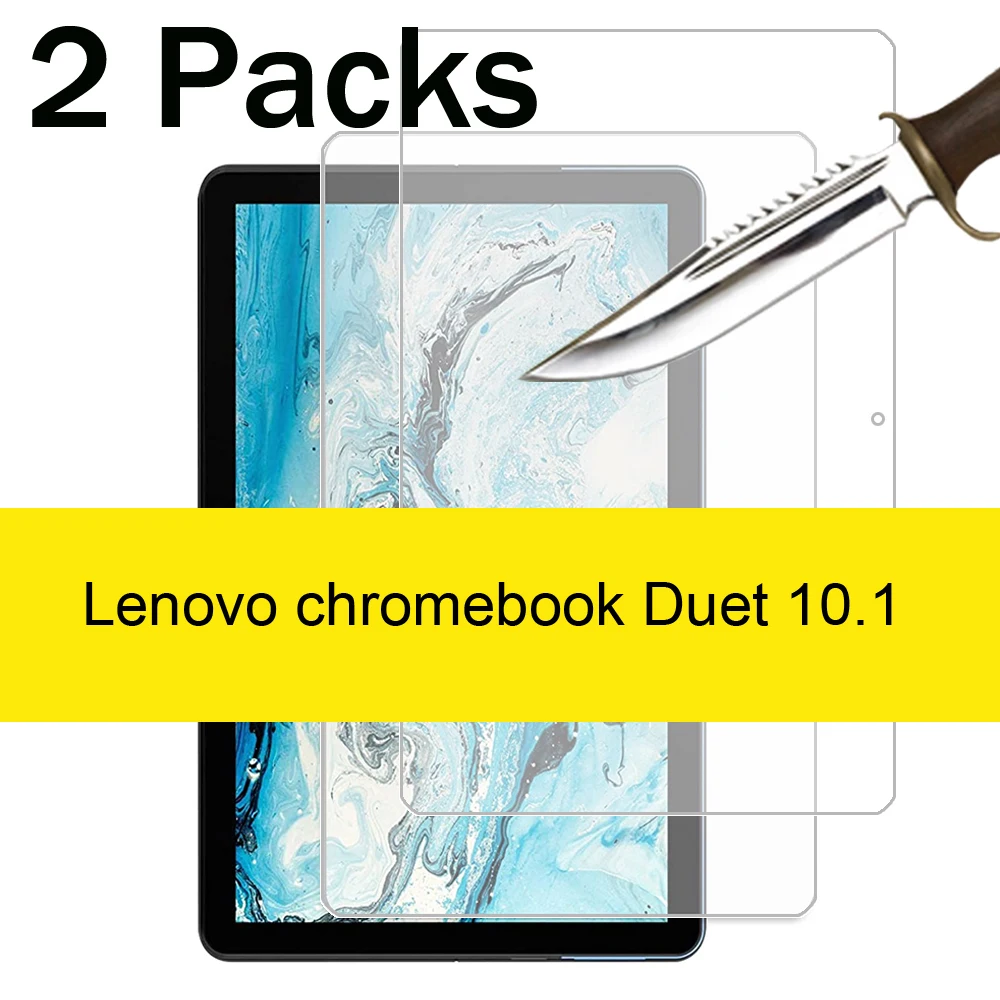 

2PCS for Lenovo ideapad duet chromebook 10.1 CT-X606 CT-X636F glass screen protector tablet protective film 9H 2.5D clear film