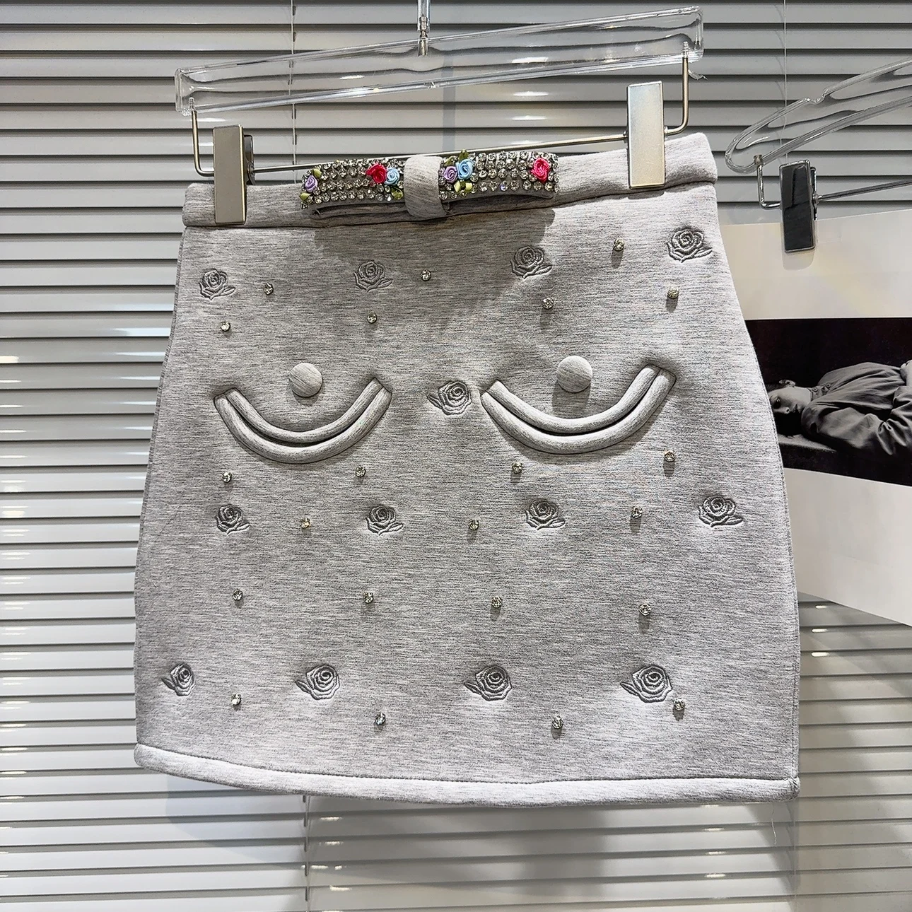 

Trendy Knot ort Skirt Space Cotton Sweet And Spicy Floral Water Diamond Women's Skirt Personali Design