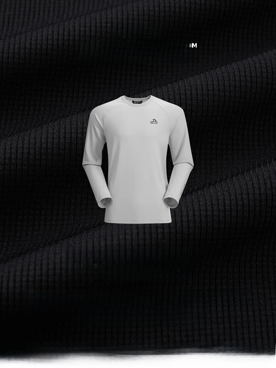Outdoor Quick Dry Shirt Men's PolarTec Power ID Moisture Wicking Hiking Base Layer Shirt Polyester Fiber Long Sleeve round Neck