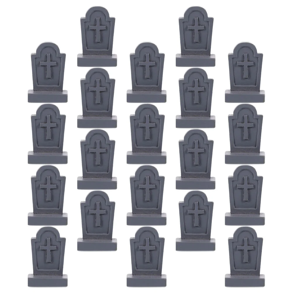 

20 Pcs Micro Landscape Tombstone Decor Tombstones For Graves Headstones Glass Graveyard Shape Adornment Resin Decors Decoration