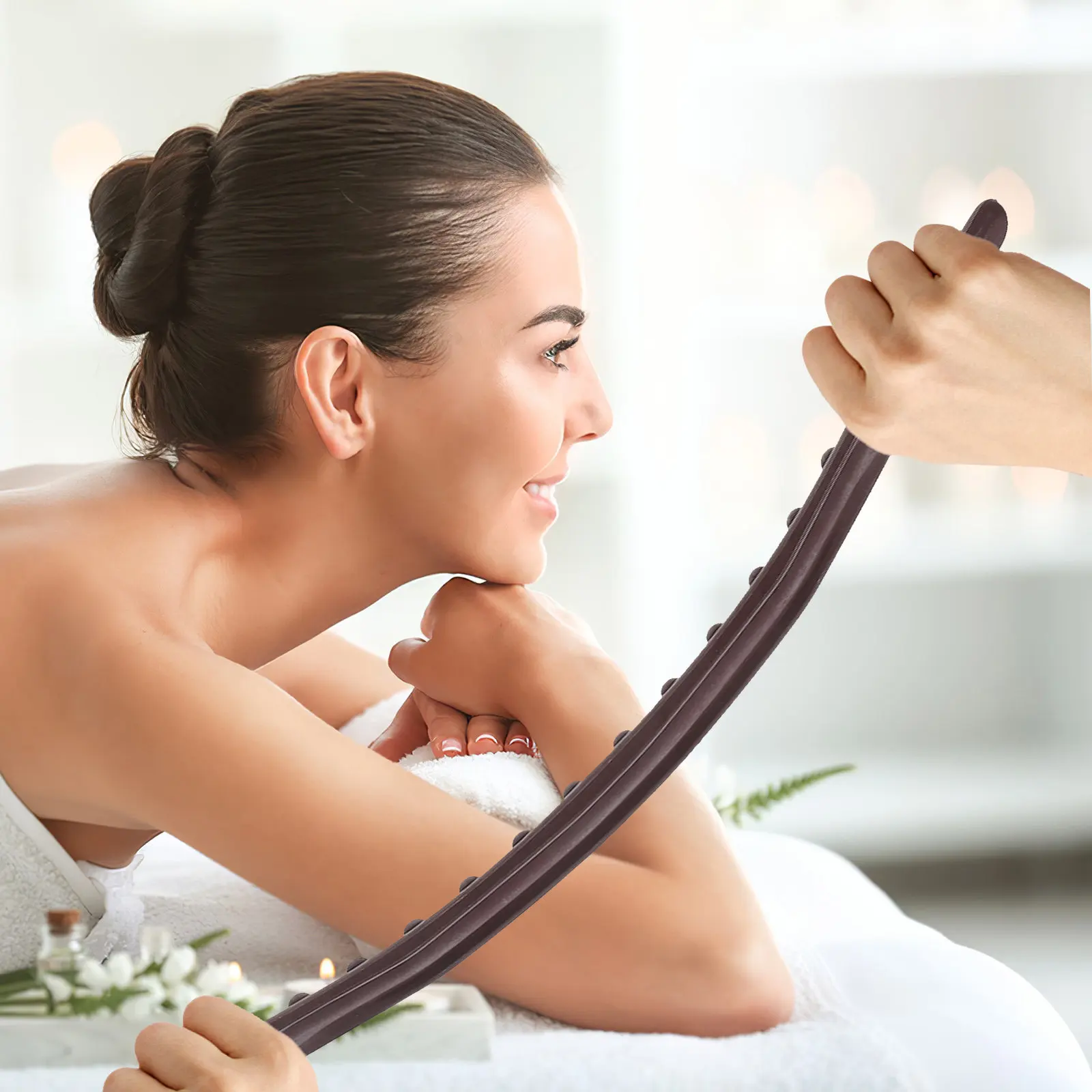 

Набор из 2 массажных роликов Гуаша с 37 шариками, пластиковый, для всего тела, для стимуляции акупунктурных точек, снятия напряжения в мышцах спины