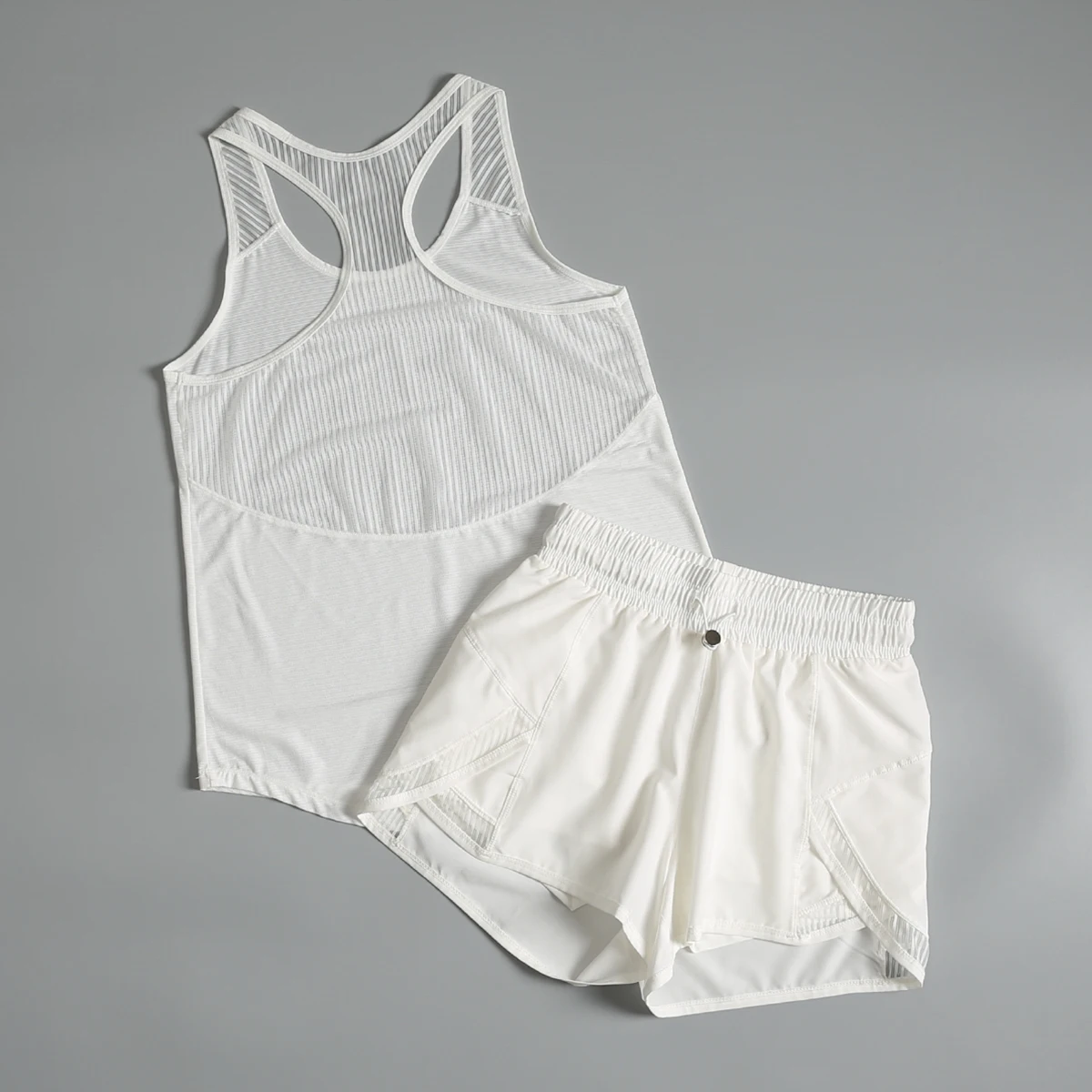 夏の女性用スポーツスーツ、ゆったり、薄手、朝ジョギング、通気性、速乾性、ノースリーブベスト、ヨガエクササイズフィットネススーツ