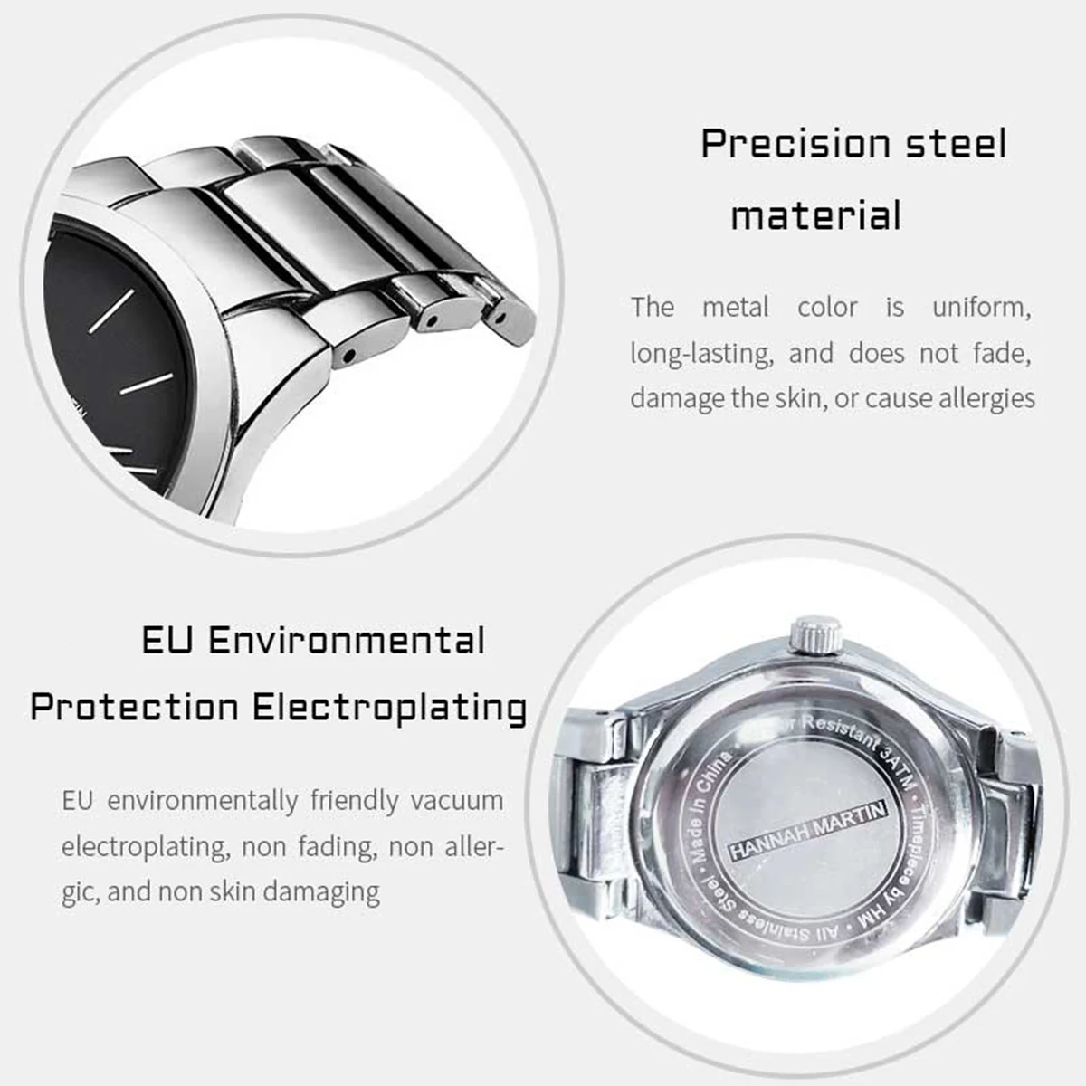 Hannah Martin Women Watches Ladies Trends Stainless Steel Boutique Women Top Watches Female Clock Relogio Feminino Montre Femme