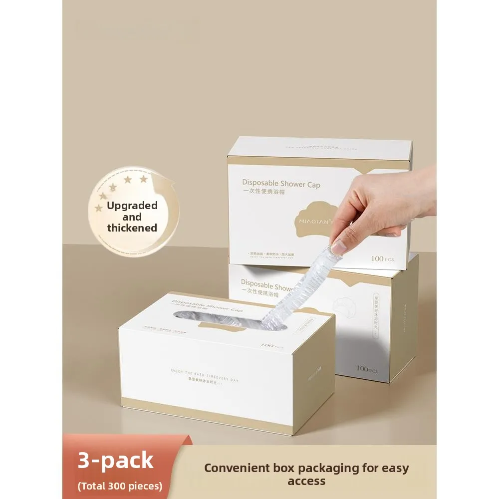 

Одноразовая утолщенная шапочка для душа, водонепроницаемая, маслостойкая, прочная, универсальная защитная шапочка для домашнего использования, Fly Blue Valley