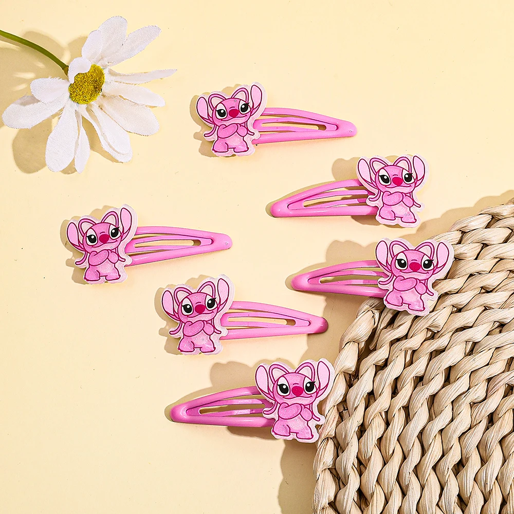 

6pcs Disney Pink Anne Hair Clips Adorable Decorative Hair Accessories Practical Everyday Bangs BB Cream Hair Clips for Kids