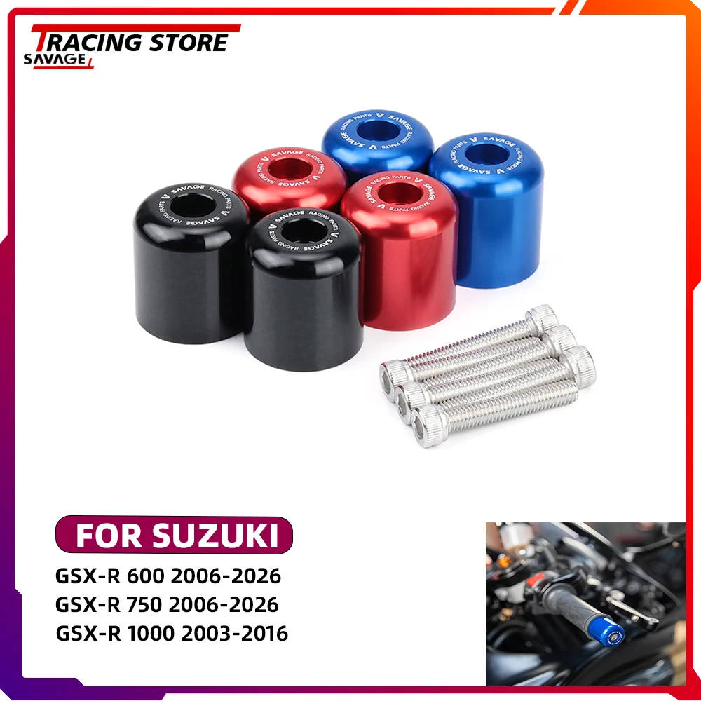 

Motorcycle Handlebar Grips Handles Bar End Plug Cap Accessories For Suzuki GSX-R 600 750 1000 GSXR600 GSX750 GSX1000 GSXR 2026