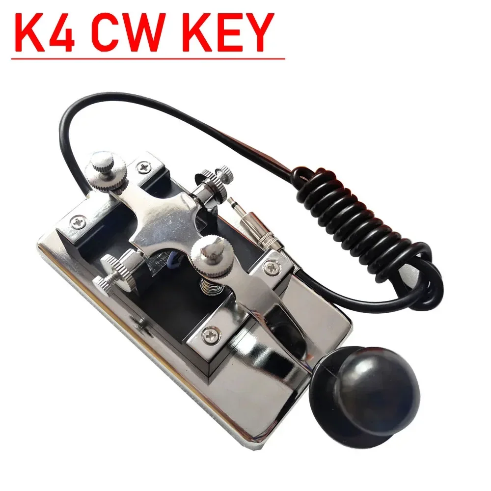 K4 Manual Key CW Key Button Radio Morse Code Practices with 3.6mm/6.5mm Plug