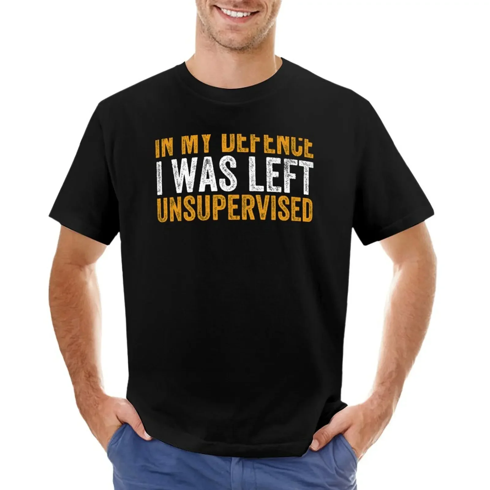 In my defence i was left unsupervised T-shirt cute clothes anime boys animal print t shirt for men