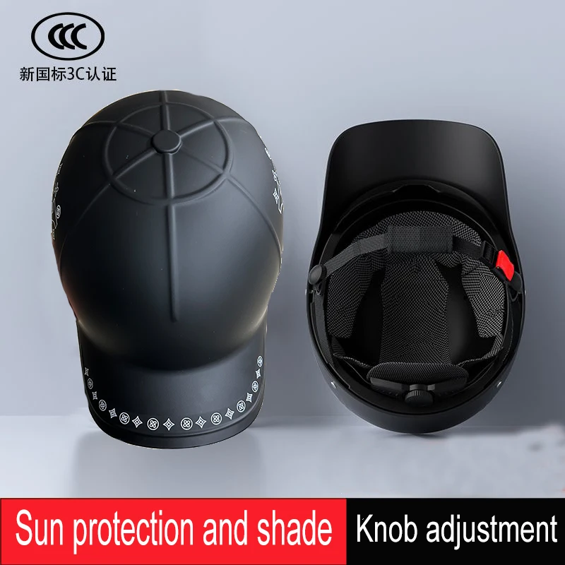 

Ретро мотоциклетный шлем, бейсболка, всесезонный стиль унисекс, солнцезащитный шлем, легкий полушлем для езды