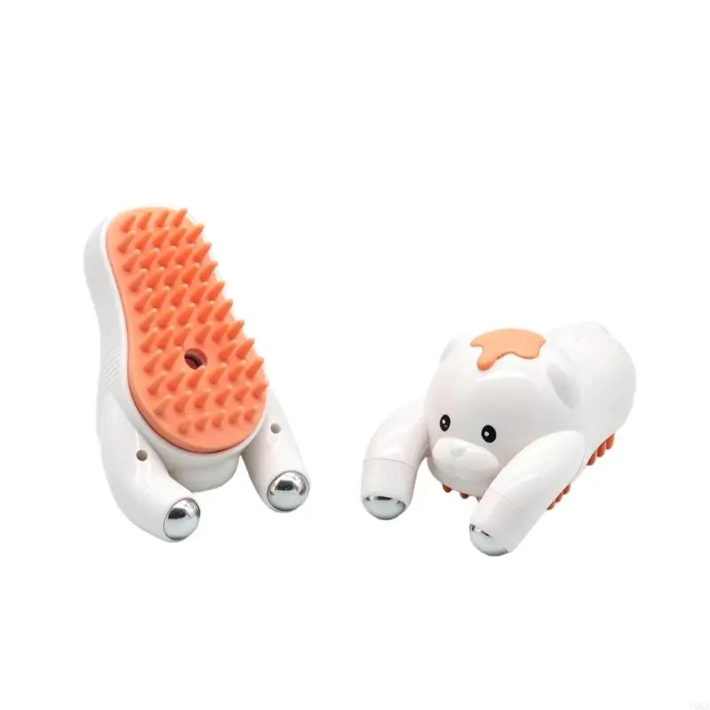 Pet Grooming Brush, Rechargeable Atomizing Comb with Massage-Style Contact Head, Coat Care Deshedding Tool for Daily Home Y5GB