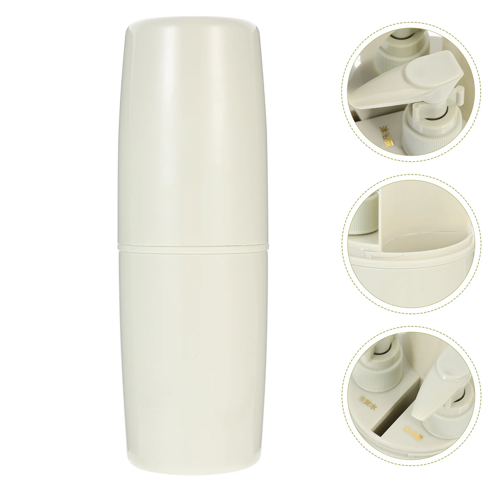 مجموعة واحدة من أدوات زينة السفر متعددة الوظائف، مجموعة أدوات تخزين محمولة من نوع الضغط، مشط فرشاة الأسنان، حامل متين وخفيف الوزن