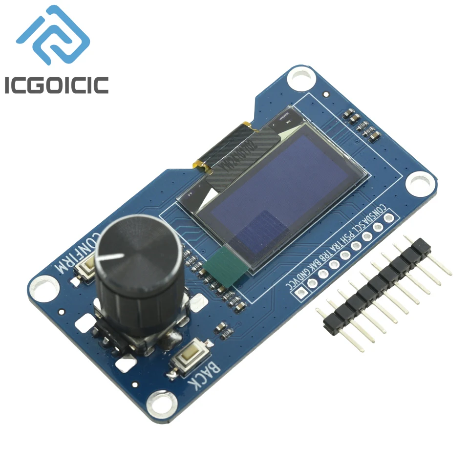 Tela Oled branca de 0,96/1,3 polegadas combinada com interface IIC do módulo codificador rotativo EC11 para Arduino