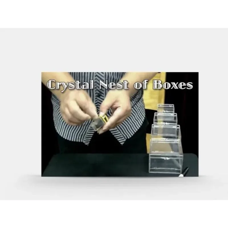 Crystal Nest of Boxes By J.C Stage Magic Tricks Close up Magia Appearing Coin Box Magie Illusions Gimmicks Magic Props Magician