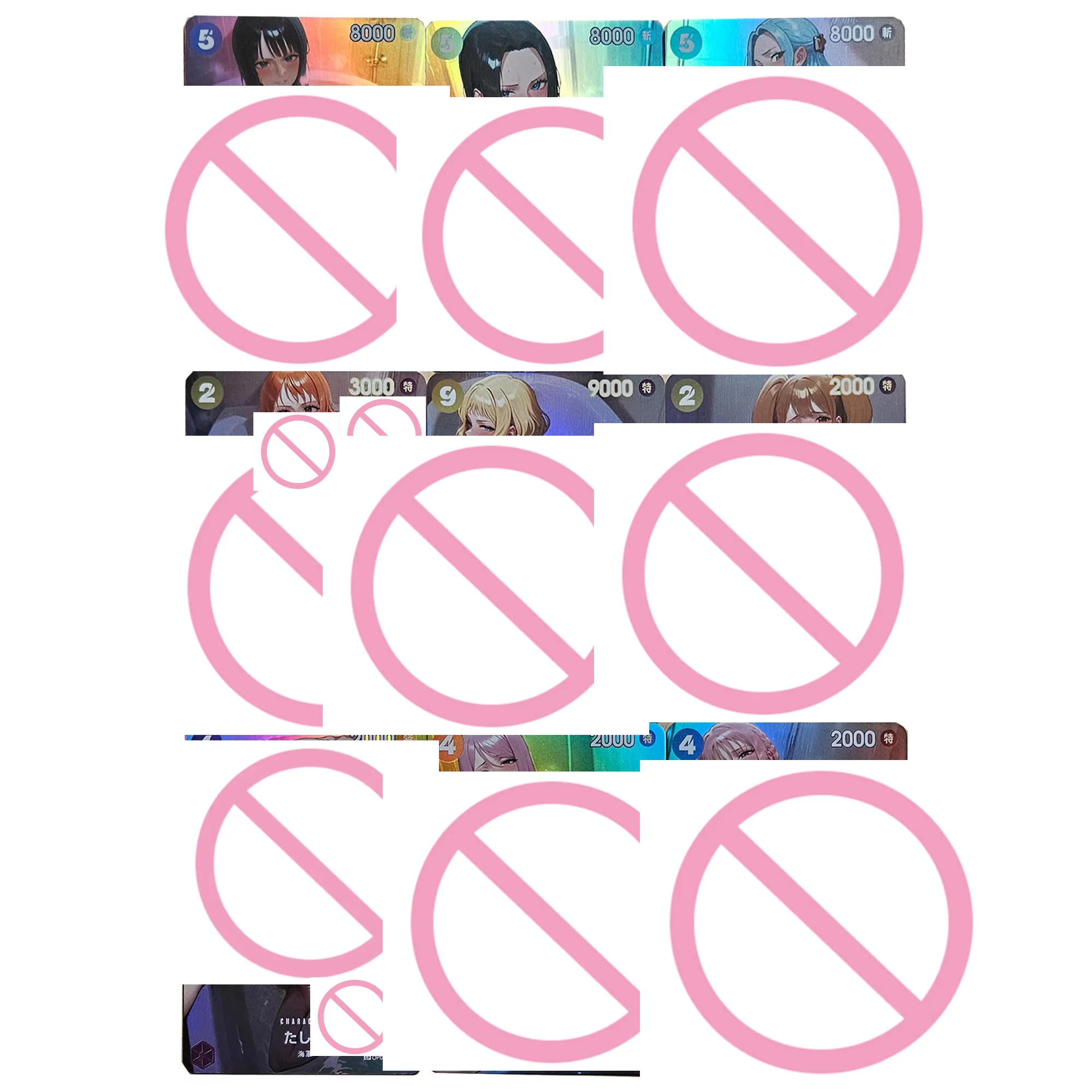 

9Pcs/set Diy Self Made One Piece Stussy Vivi Collection Card Color Flash Opcg Nico Robin Nami Hancock Anime Cards Gift Toys