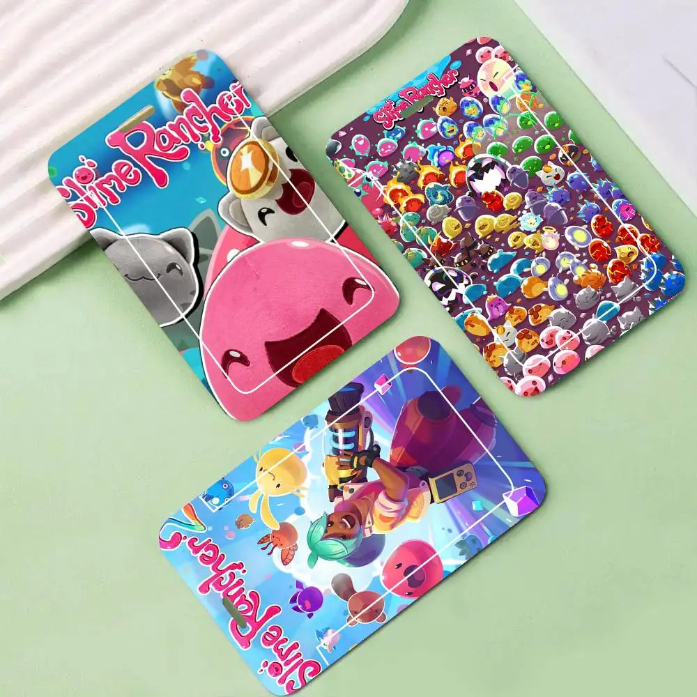 

Держатели для карт Game S-Slime Rancher Black Lanyard: для студенческих карт питания и удостоверений личности, для школы.