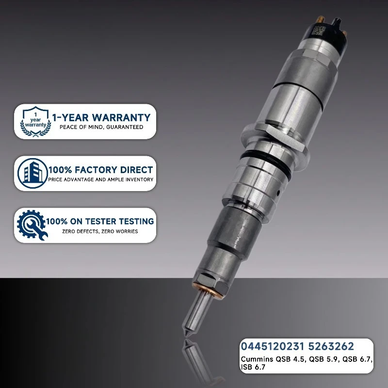 Factory Direct 0445120231 6754-11-3011 Diesel Injector 5263262 for Cummins QSB4.5 QSB5.9 Hyundai R210-9 JCB Wheel Loader
