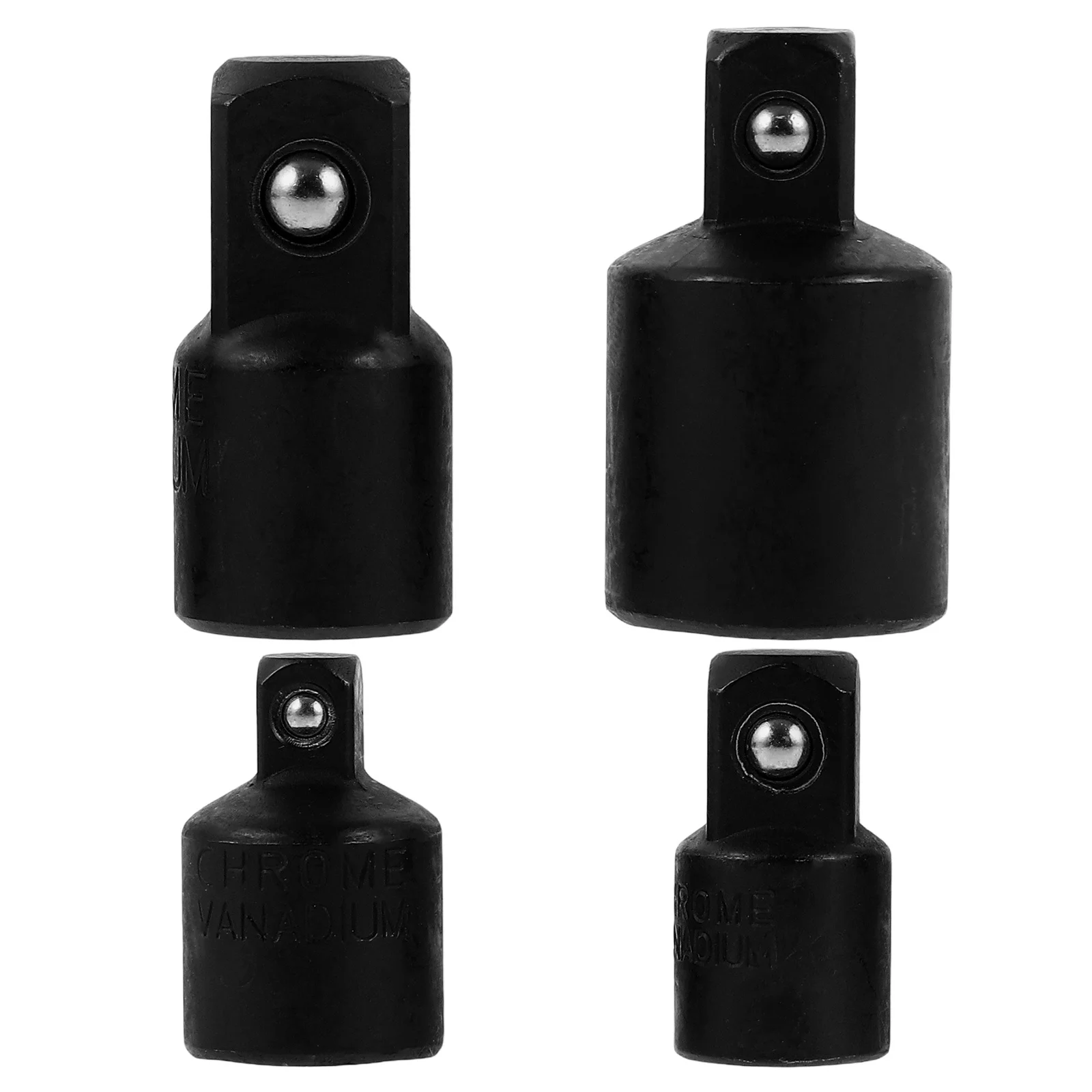 4pcs 1/2 Inch To 3/8 Inch Adapter Swivel Impact Socket Tool Drive Conversion Set Assorted Socket Kit For Mechanics Hand Tools