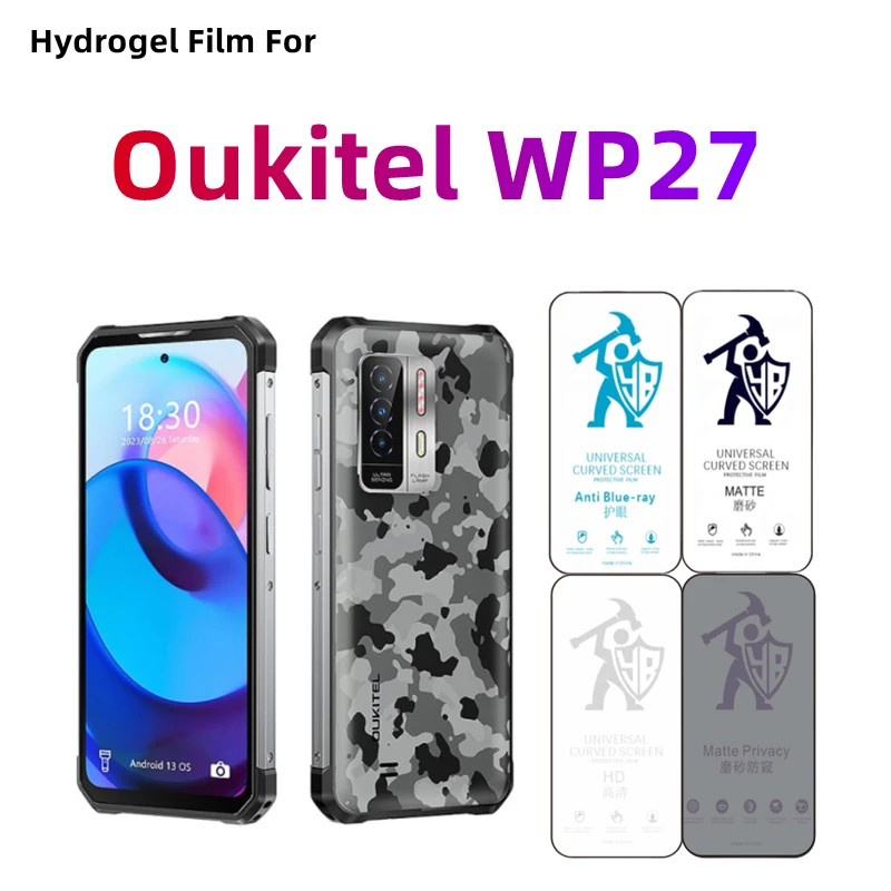 2pcs Matte Hydrogel Film For Oukitel WP27 HD Screen Protector For Oukitel WP27 Eye Care Privacy Matte Protective Film