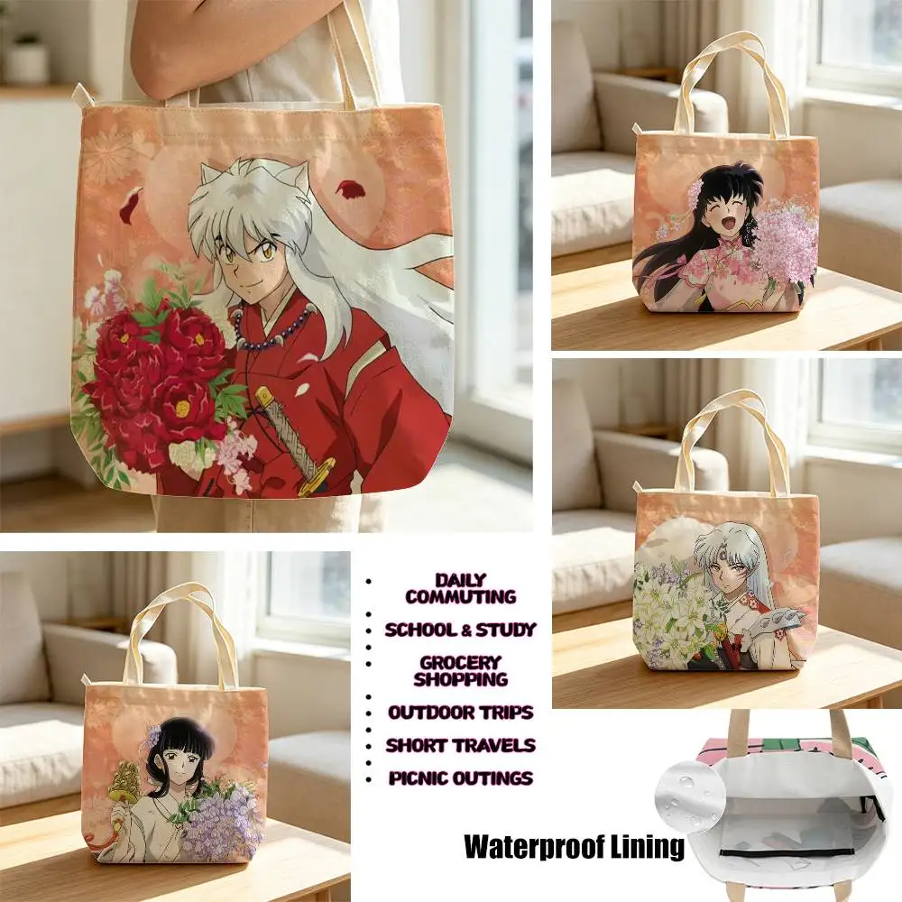 InuyashaS Official 30th Anniversary Storage Bag Waterproof Canvas bag suitable for going to class, shopping, gift, and commuting