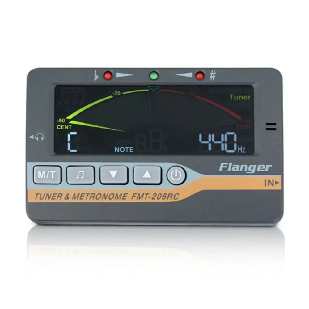 

Flanger FMT-206RC Guitar Tuner Colour Proofreader Electronic Metronome Guitar Violin Ukulele Piano 12 Equal Tempo Tuning Machine