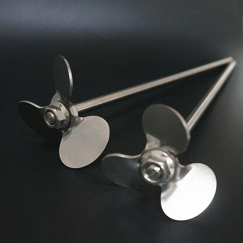 1Set Lab Rvs Drie-Blad Paddle Stirrer Drie Blade Met Agerende Roerstaafje