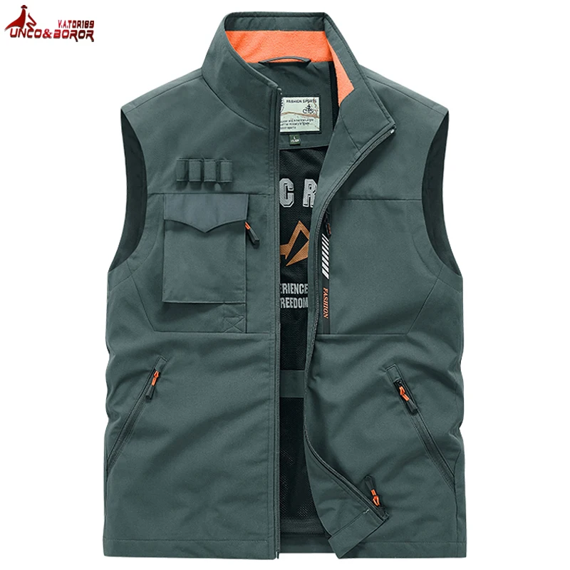 

Summer New Outdoor Work Safari Fishing Travel Cargo Vest Men Jacket Multi Pockets Camping Hiking Sleeveless Mesh Waistcoat Vests