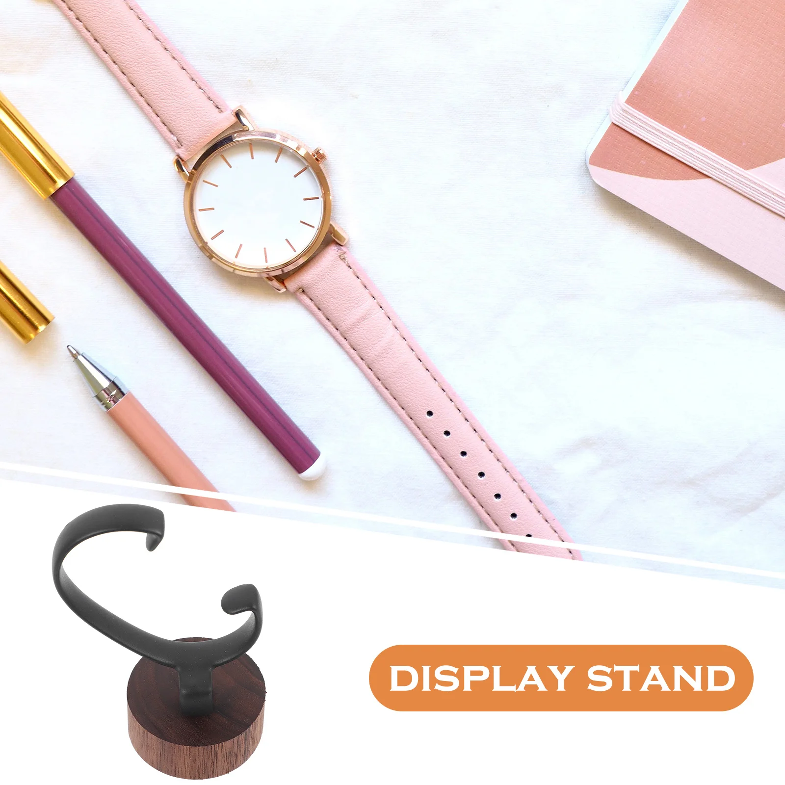 

Creative Wood Base Watch Display Stand Holder Low Type Stable Watch Storage Stand for Wrist Watches Jewelry Holder for Men