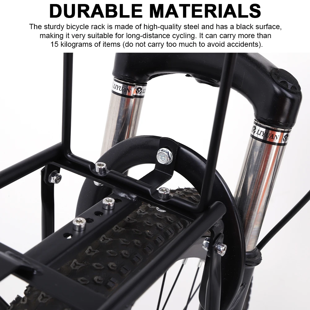 

MTB Road Bike Front Pannier Rack Bicycle Cargo Racks Load Bearing 15kg Bike Carrier Bag Luggage Shelf Bracket Cycling Accessory