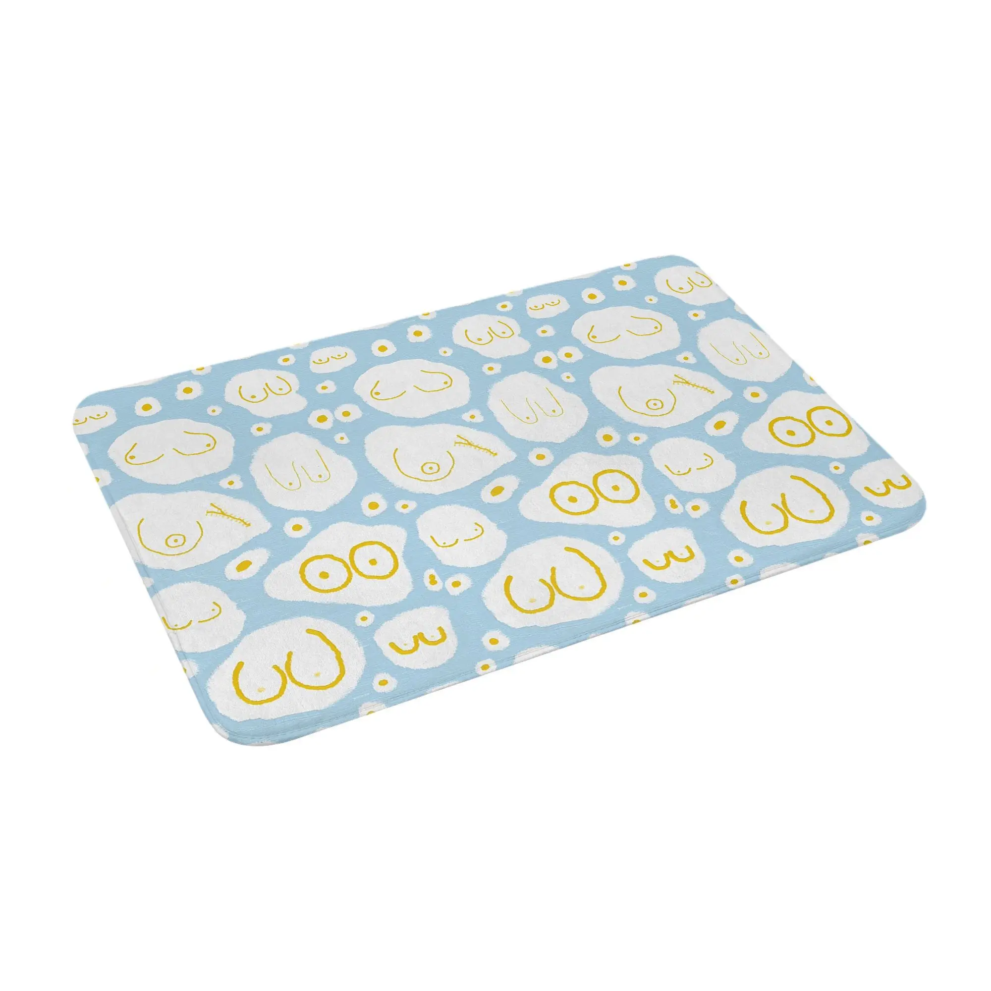 Sunny Side Up Boobs Anti-slip Doormat Floor Mat Dust-proo Carpet Rug for Kitchen Entrance Home Bedroom Footpad Mats