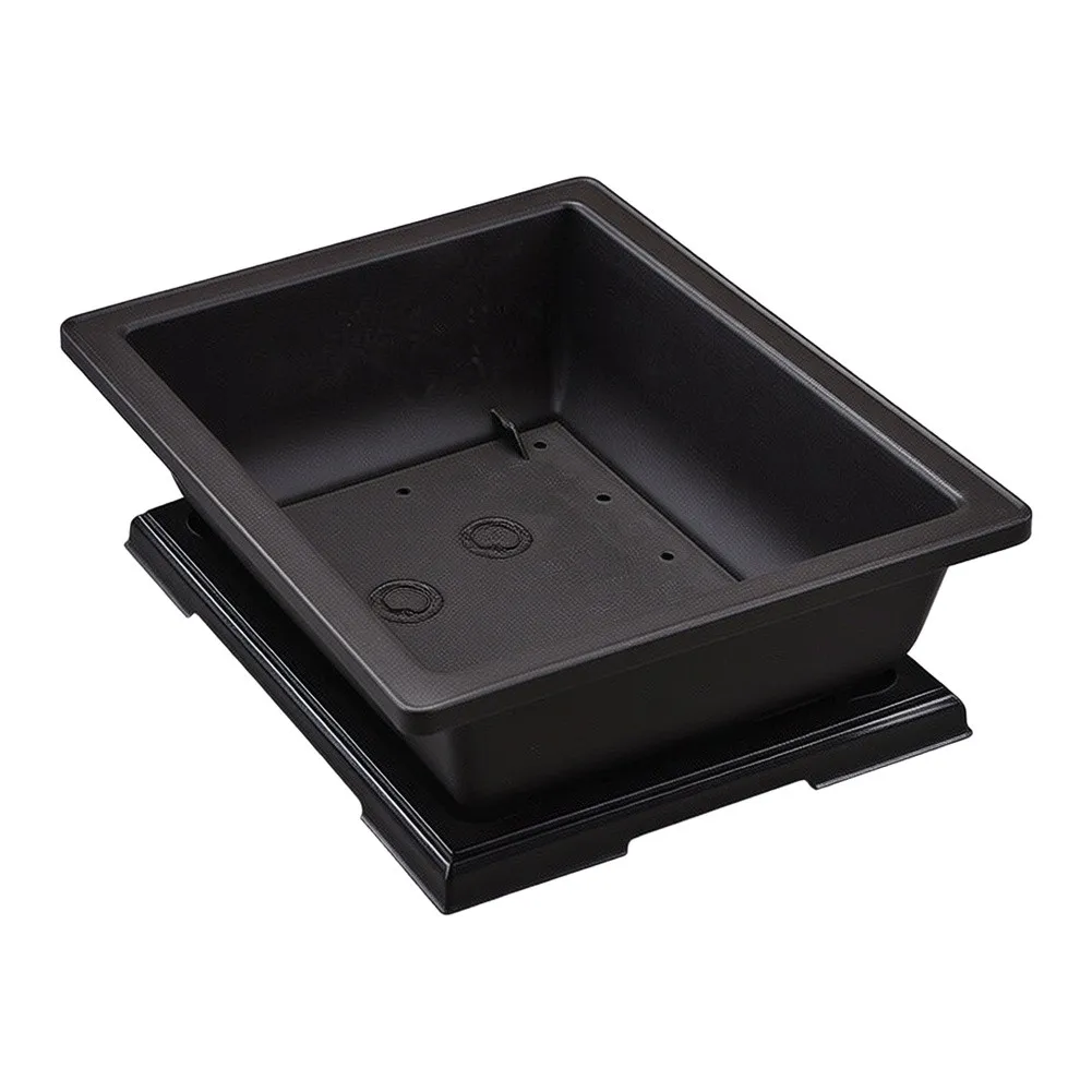 Drainage-Friendly Plastic Rectangle for Bonsai Starter Plants Cuttings Transplants Indoor Outdoor Balcony Garden Use
