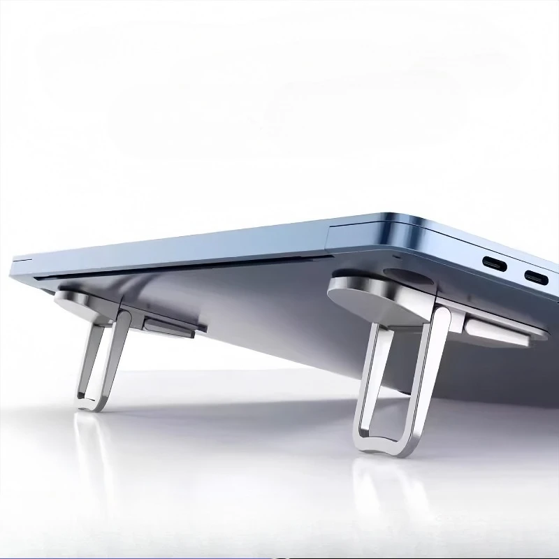 2PCS/Set Laptop Stand, Portable Invisible Mini Stereoscopic Bracket, Heat Sink, Keyboard Foot Support, Folding Base