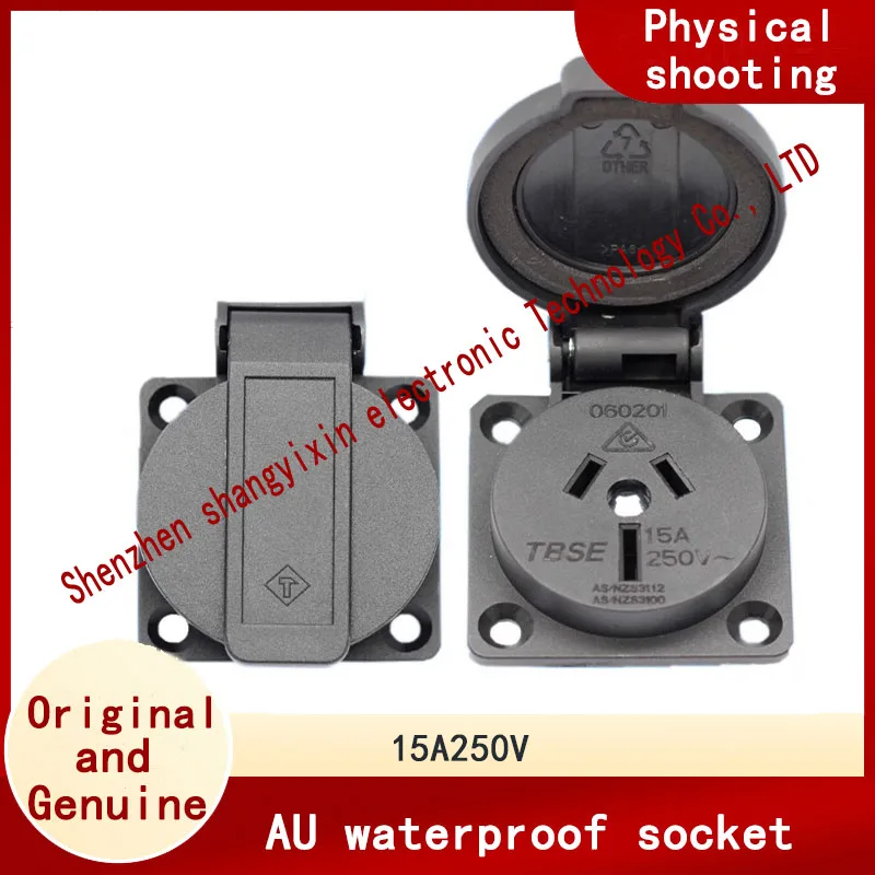 Australian standard 15A250V three-hole outdoor waterproof socket Socket Chassis socket Energy storage Australian standard socket