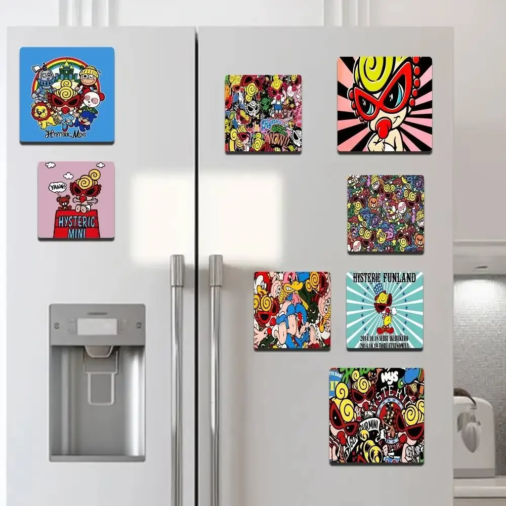 Japan Fashion H-Hysteric M-Mini 1pc Fridge Magnet Personalized Magnetic Durable Plastic Square Picture Surface Fridge Magnets