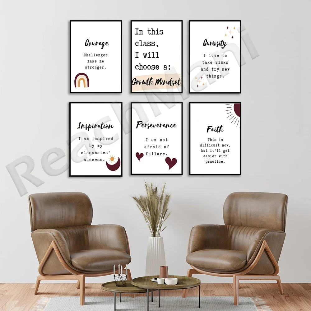 Growth Mindset Poster, Never Give Up, Neutral Heart, Kindness, Glennon Doyle Quote; Mental Health, Motivational Poster,