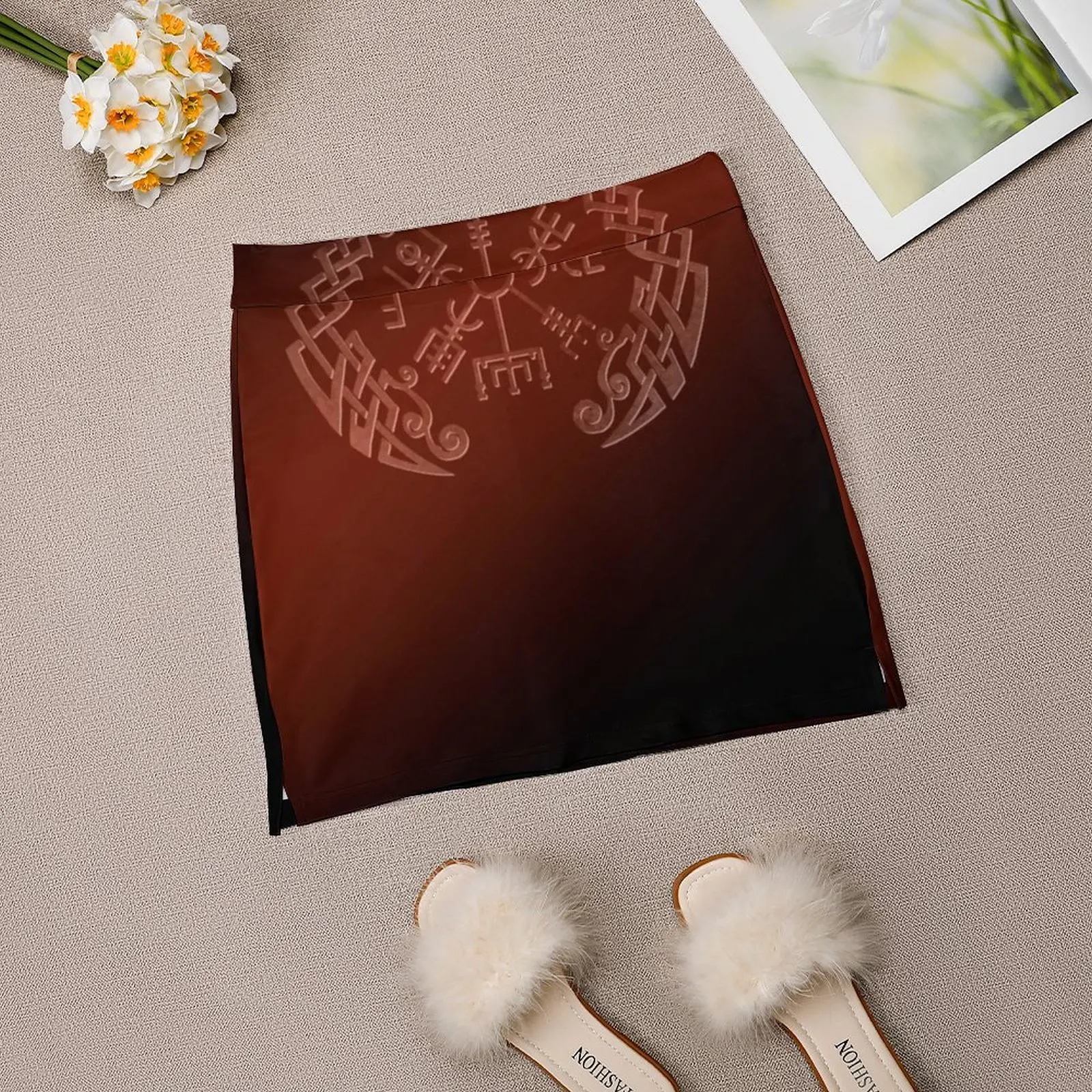 Rok Wanita Rune Viking Rok Estetika Mode Baru Rok Pendek Viking Viking Prajurit Viking Rune Viking Rune