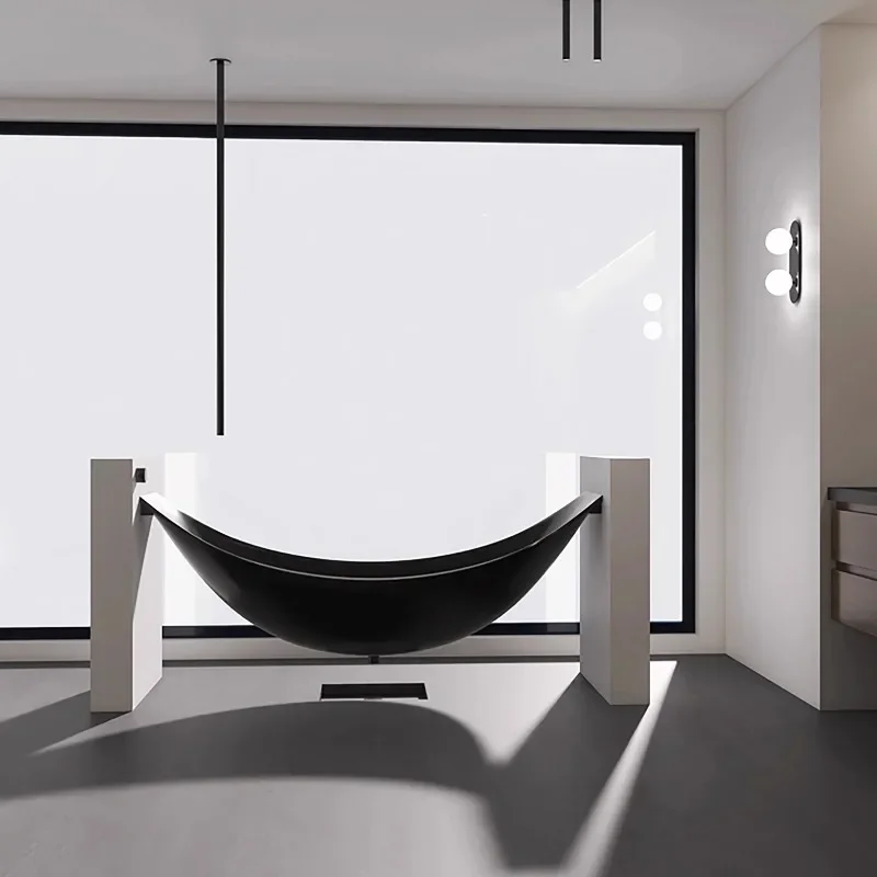 حوض استحمام من نوع الأرجوحة المعلقة من الأكريليك حمام كبير مزدوج #3