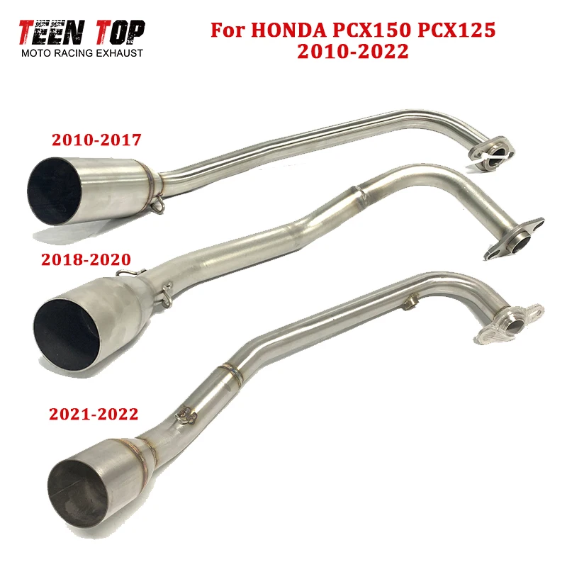 

For Honda PCX150 PCX125 Exhaust Front Link Pipe 51mm Motorcycle Exhaust Pipe PCX 150 125 Front Connect Tube 304SUS Escape Moto