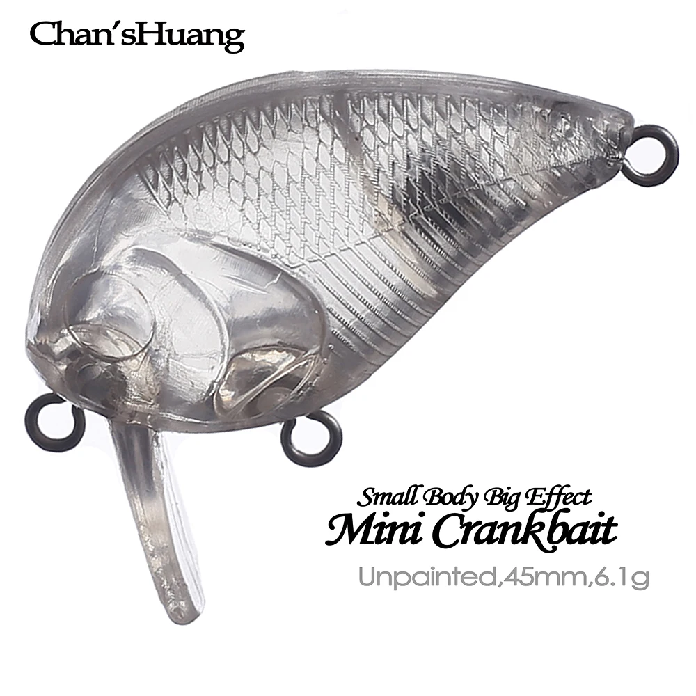 Chan’sHuang 30PCS Unpainted Crankbait 45mm 6.1g Mini Floating Bait Wobblers DIY Handmade Blank Fishing Lures