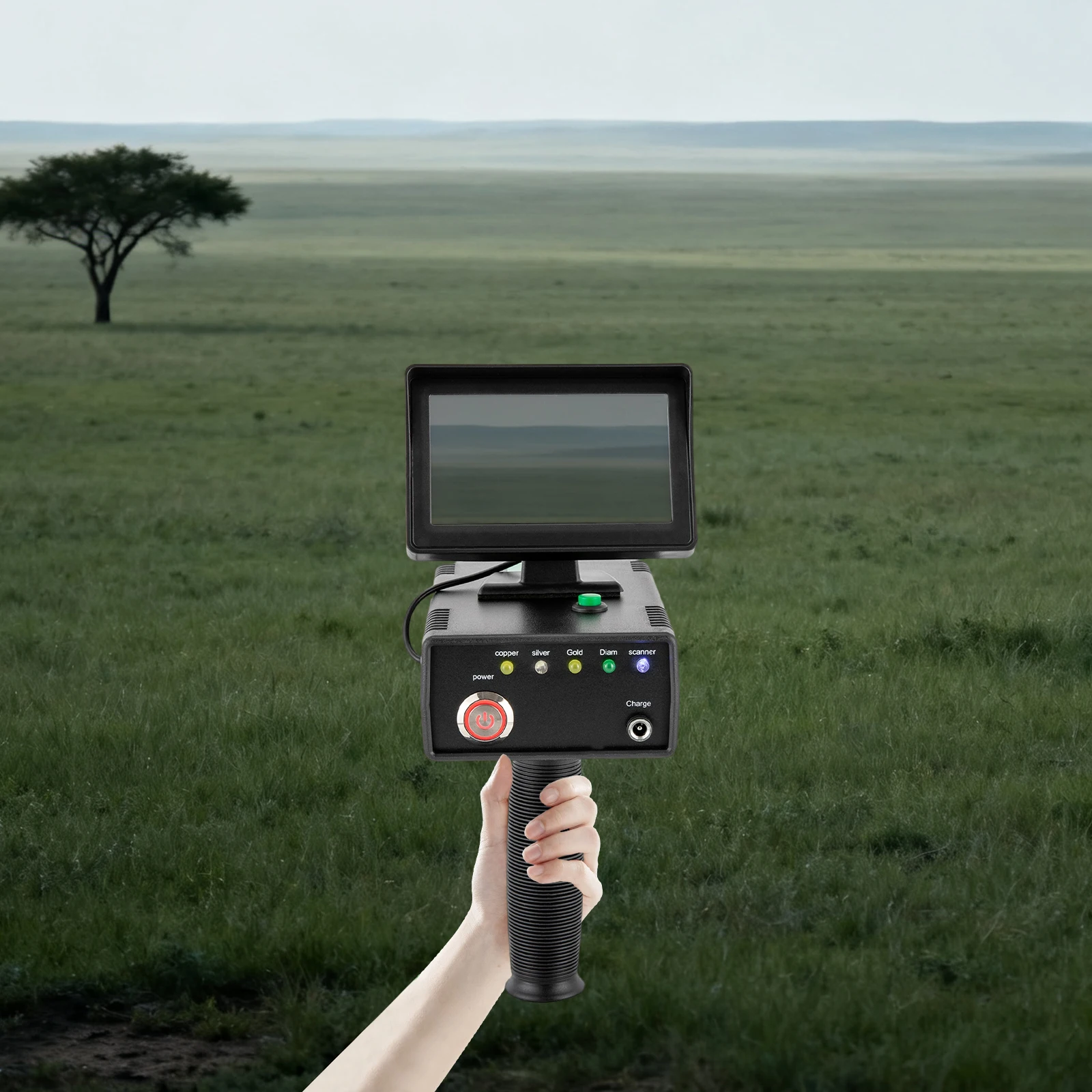 金属探知機 1200m範囲 地下金属探知機 深さ3m 3D LEDディスプレイ 4～10時間バッテリー寿命